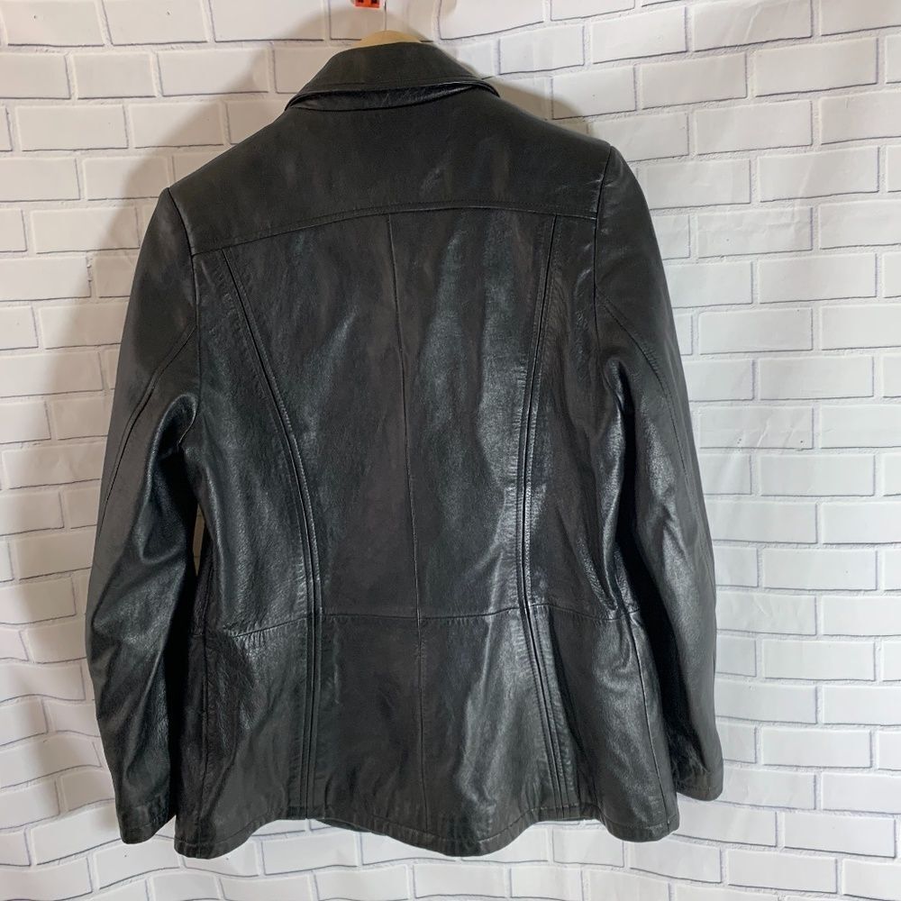 Wilsons VTG Black Leather Jacket Sz M - Picture 2 of 5